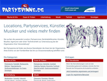 Tablet Screenshot of partyspinne.de